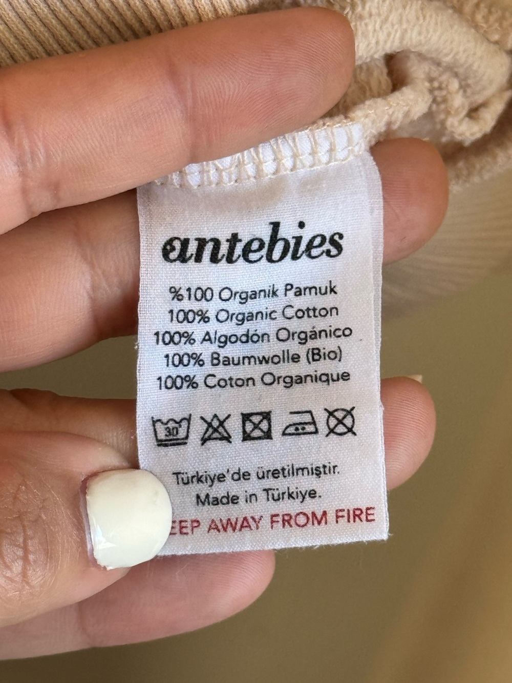 Antebies Organic Cotton Yaz Buketi Flower Sweatshirt Cream | 7-8 Year old - Picture 4 of 6